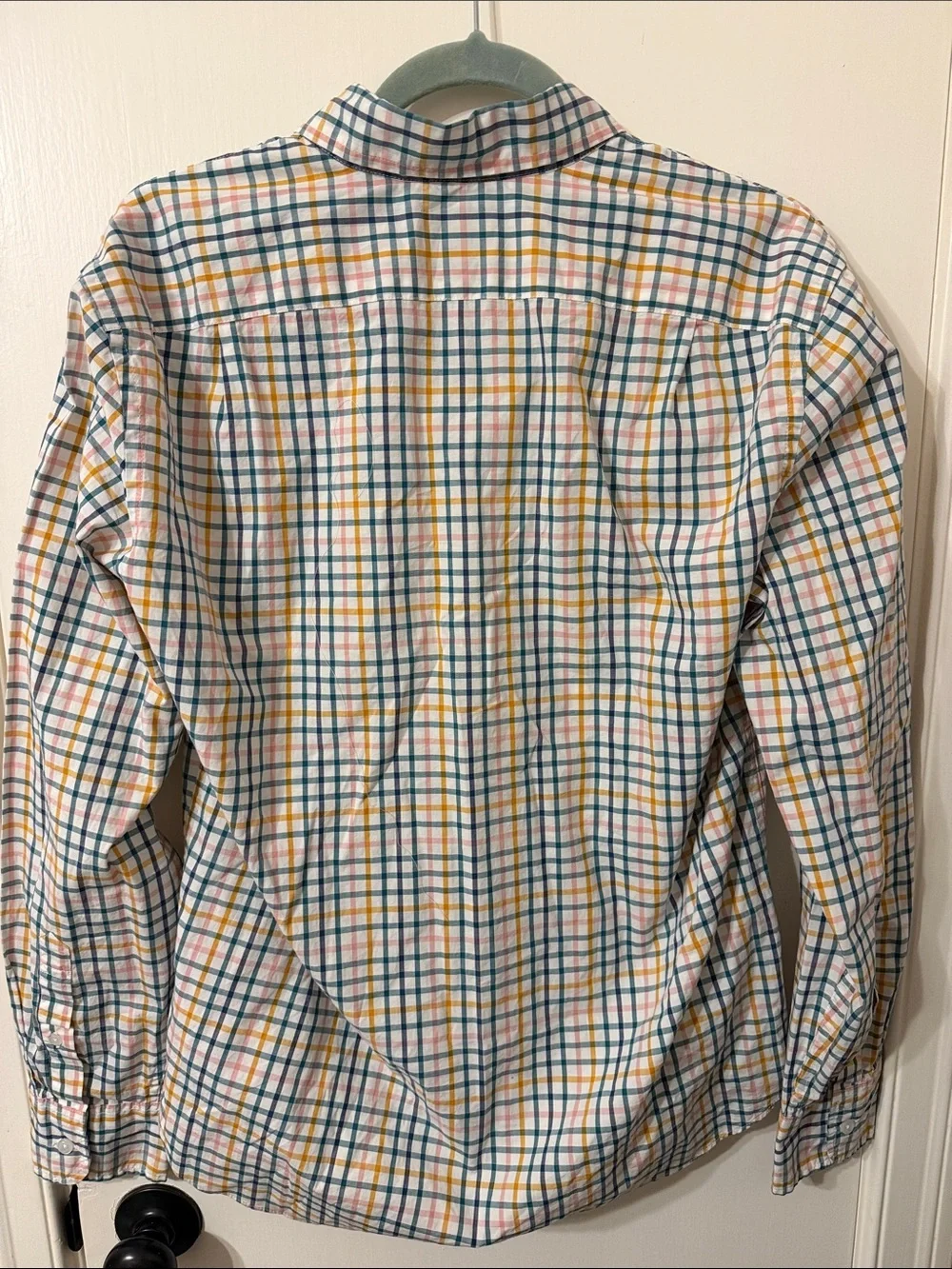 NWT J. Crew Men’s Medium Multi-Color Plaid Button-Down Shirt - White Base